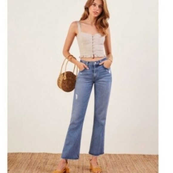 Reformation Denim - NWT Reformation Stretch Cropped Food Olympic Jeans